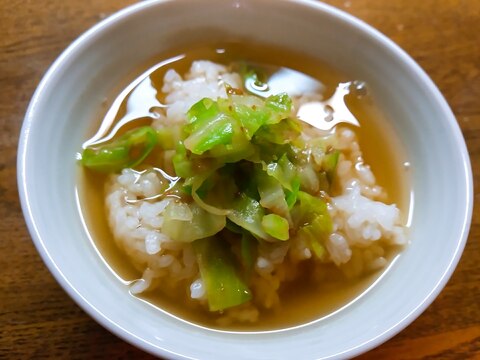 味噌和えキャベツのお茶漬け